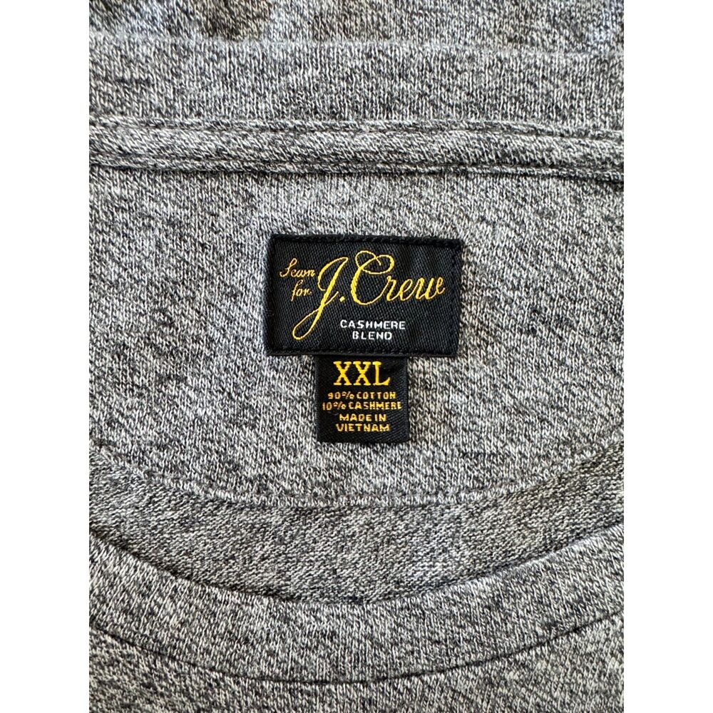 J.Crew Cashmere Crewneck Sweater Gray XXL Classic Minimalist Luxury - Picture 3 of 5